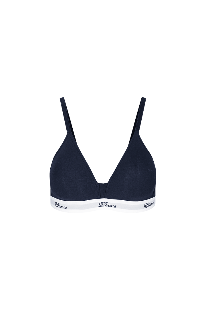 Triangular sports bra made of premium combed polycotton (021070)